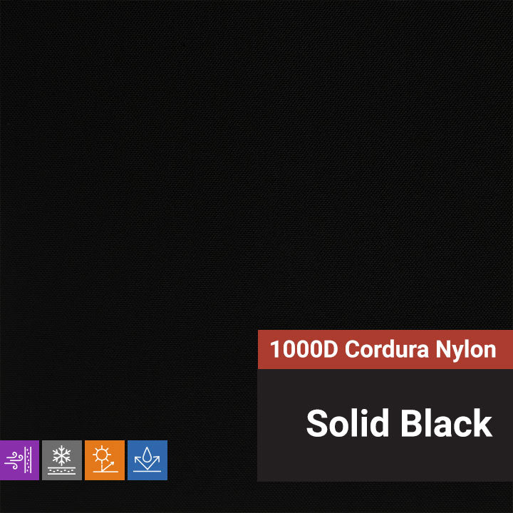 1000D Cordura® Nylon - Solid - Black - 59/60″
