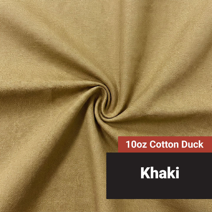 10oz Cotton Duck Fabric - Solid Khaki