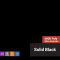 600D Poly - Solid Color - Black - 60"