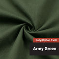 7.5oz Poly Cotton Twill Fabric - Army Green
