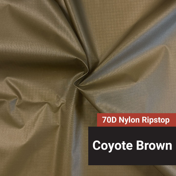 70D Nylon Ripstop - Solid Coyote Brown