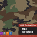 M81 Woodland 1000D Cordura Nylon Fabric