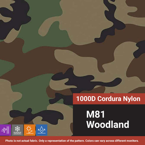 M81 Woodland 1000D Cordura Nylon Fabric