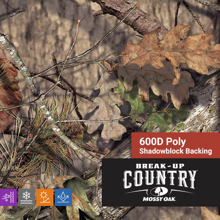 600D Poly | Shadowblock Backing- Mossy Oak Break-up Country - 57/58"