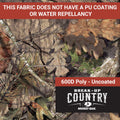 600D Poly – Uncoated – Mossy Oak Break-up Country Mini – 58″ (Clearance)- 2nd Quality