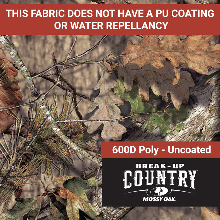 600D Poly – Uncoated – Mossy Oak Break-up Country Mini – 58″ (Clearance)- 2nd Quality