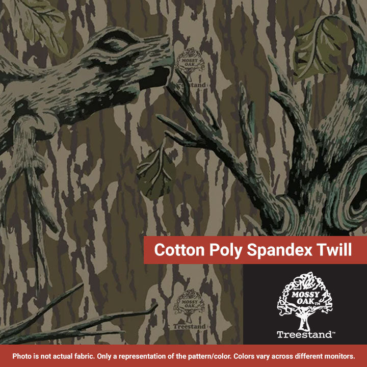 Cotton / Poly Stretch Twill - Mossy Oak Original Treestand - 54/55"
