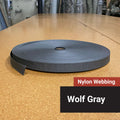 Nylon Webbing - Wolf Gray - 15ft