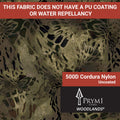 500D Cordura® Nylon Uncoated – Prym1 Woodland – 60" (Clearance)- 2nd Quality