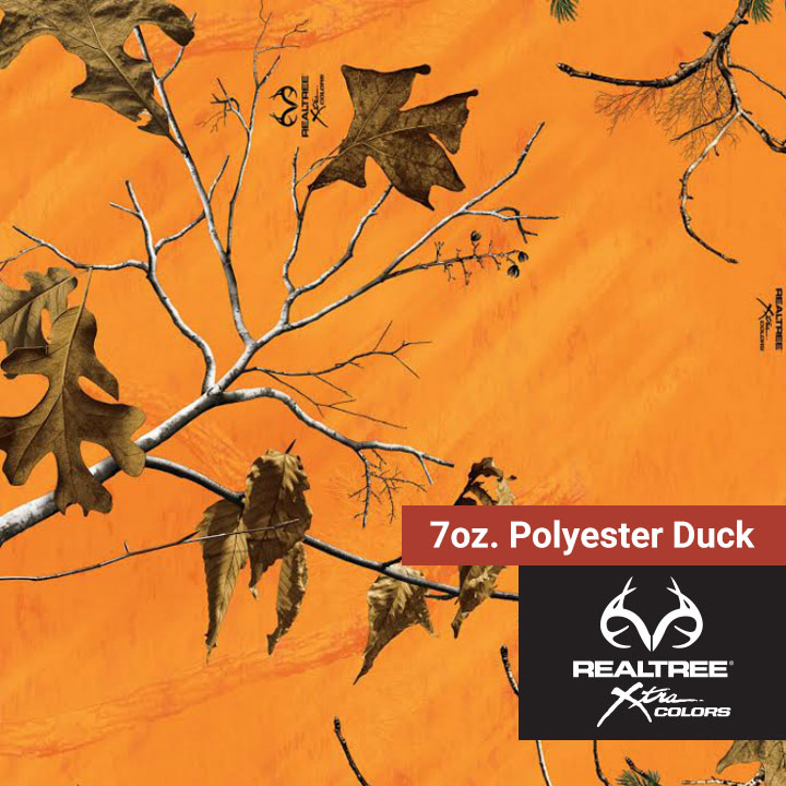 7 oz. Polyester Duck - Realtree Mini Xtra Orange - 58"