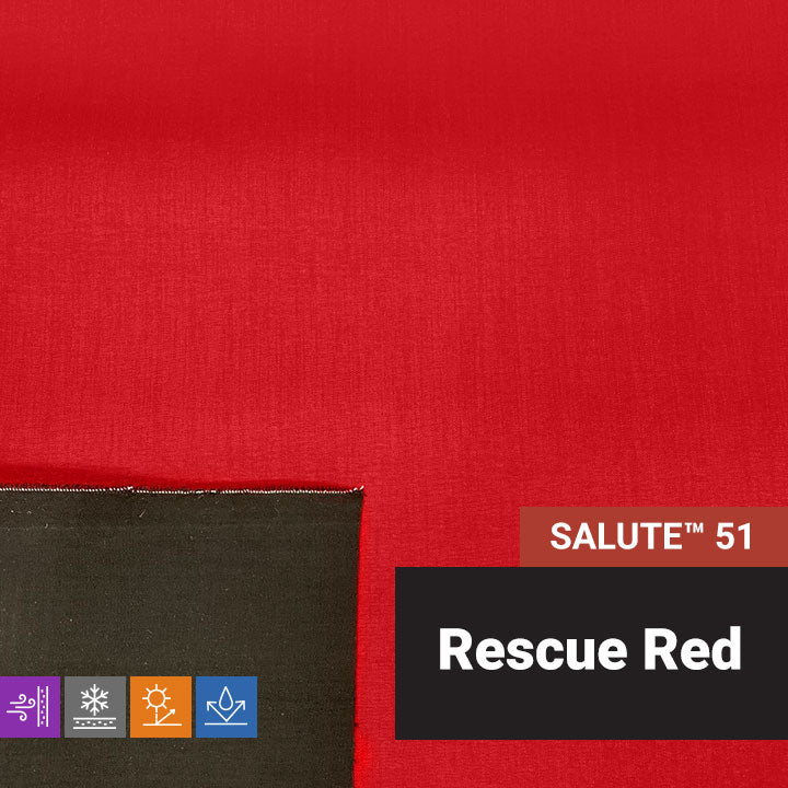 SALUTE™ 51 - 1000D/500D Cordura Nylon Laminate - Rescue Red with Black Back - 61"