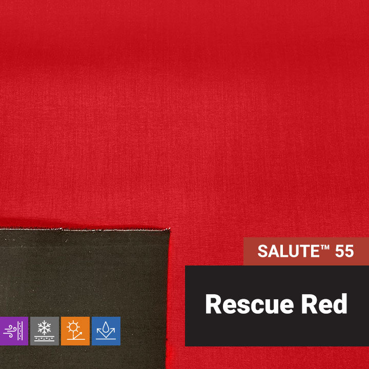 SALUTE™ 55 - 500D/500D Cordura Nylon Laminate - Rescue Red with Black Back - 61"