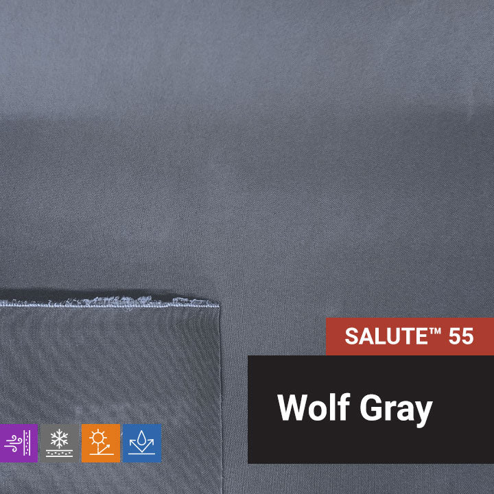 SALUTE™ 55 - 500D/500D Cordura Nylon Laminate - Wolf Gray with Wolf Gray Back - 61"