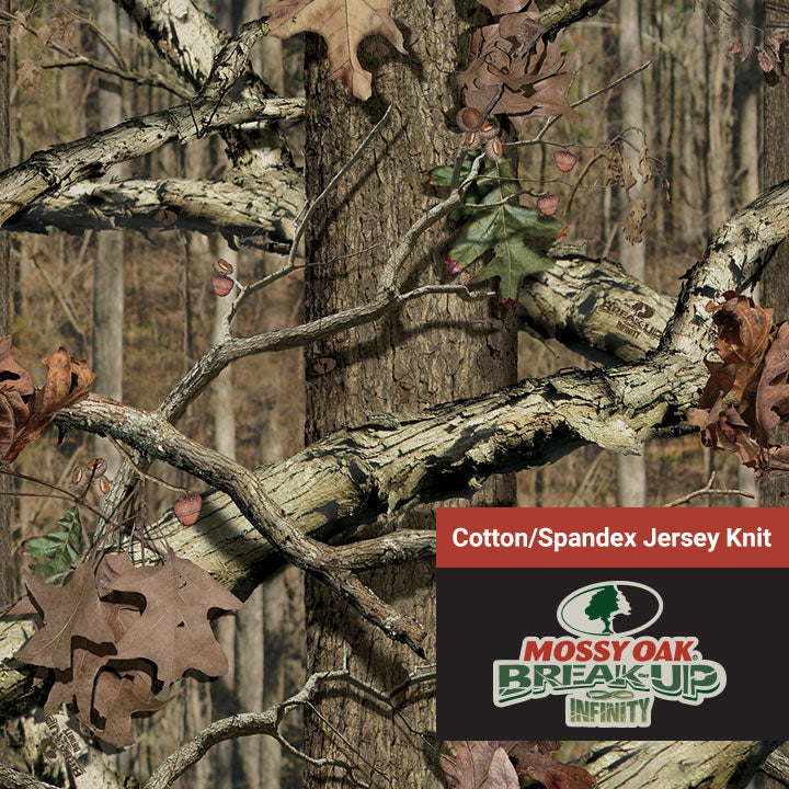 Cotton Spandex Jersey Knit - Mossy Oak Break-up Mini Infinity - 58" (Clearance)