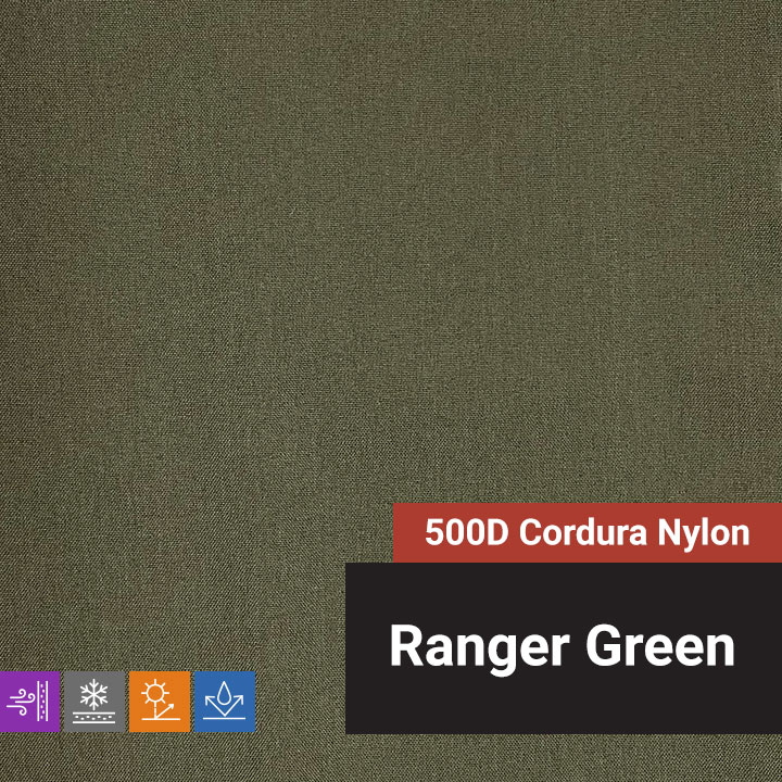 500 Denier Cordura Nylon, Ranger Green, Water Repellent