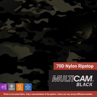 Multicam Black - 70D Nylon Ripstop Fabric