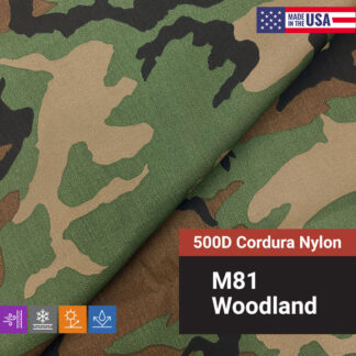 M81 Woodland - 500D Cordura Nylon Fabric - Made in the USA