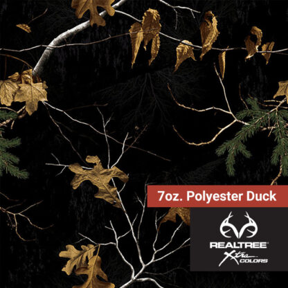 7 oz. Polyester Duck - Realtree Mini Xtra Black - 58"