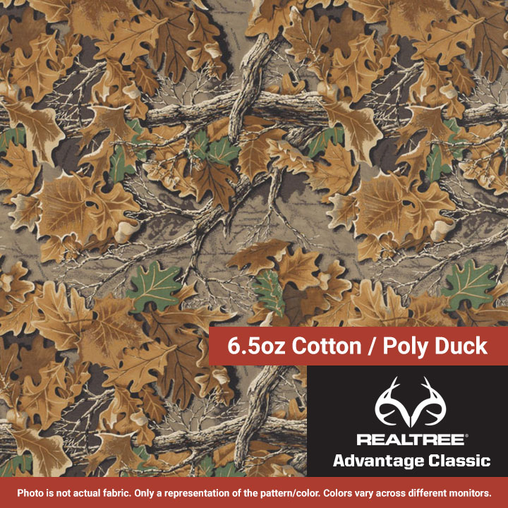 60% Cotton 40% Poly Duck 6.5 oz - Realtree Advantage Classic - 58"